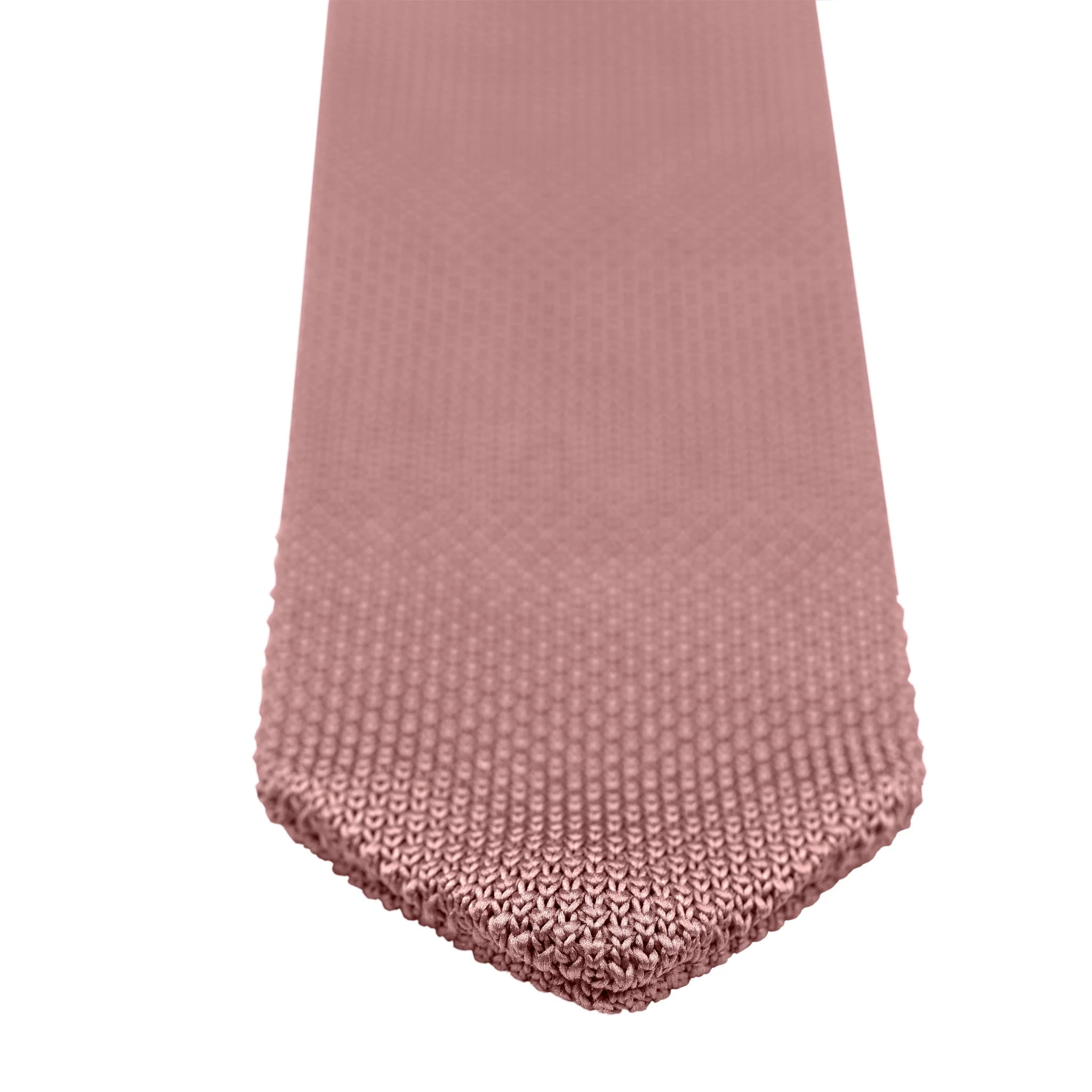 Antique rose knitted tie and pocket square set - Image 10