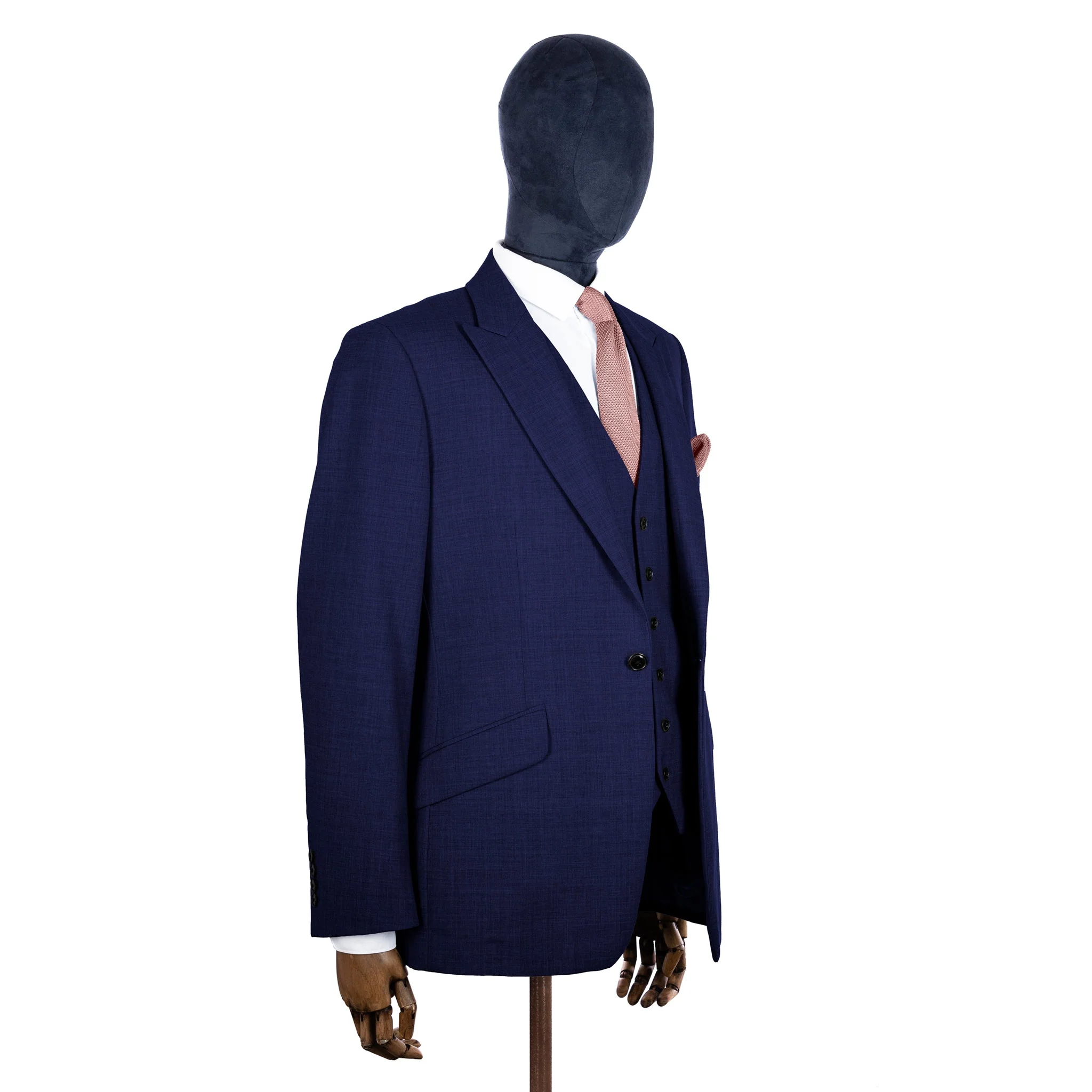 Antique rose knitted tie and pocket square set - Image 7