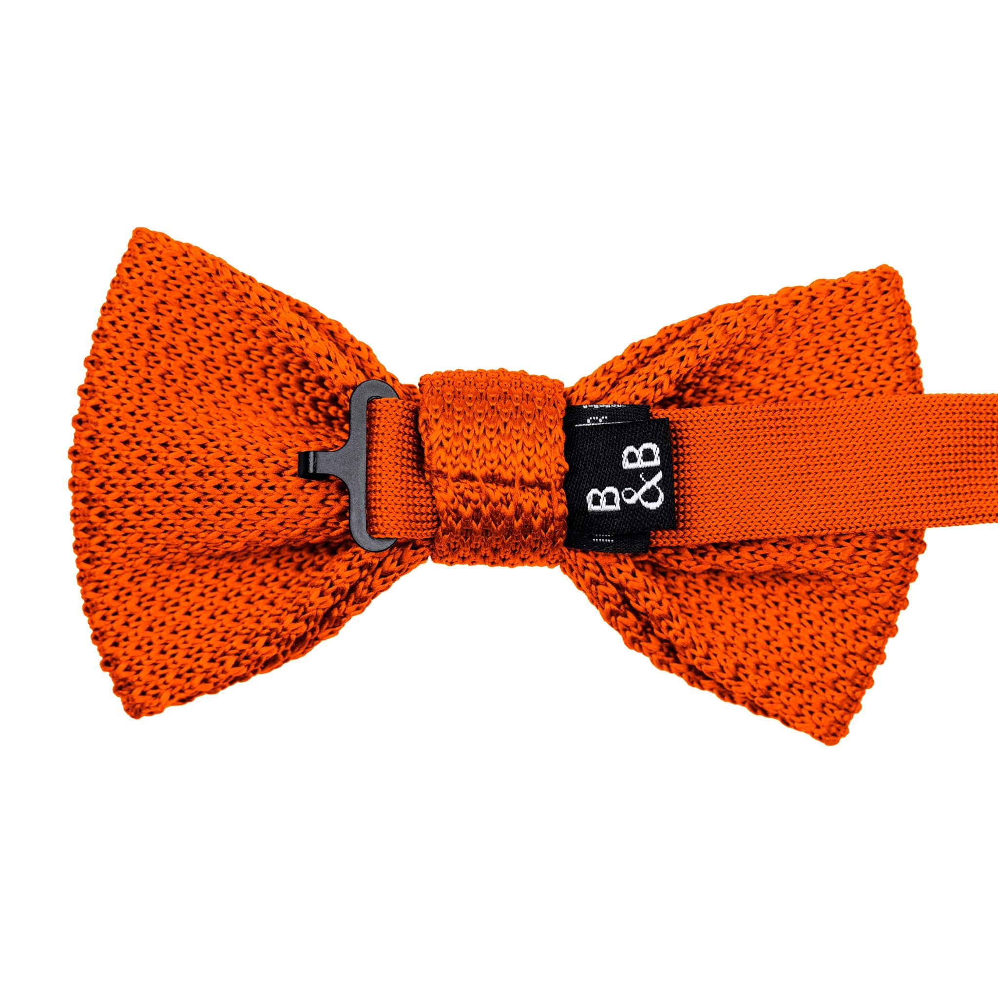 Burnt orange knitted bow tie - Image 5