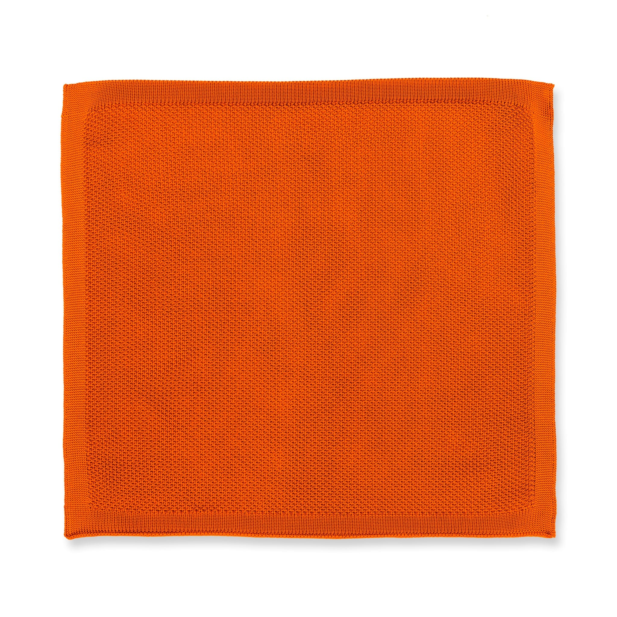 Burnt orange knitted tie and pocket square set - Image 10