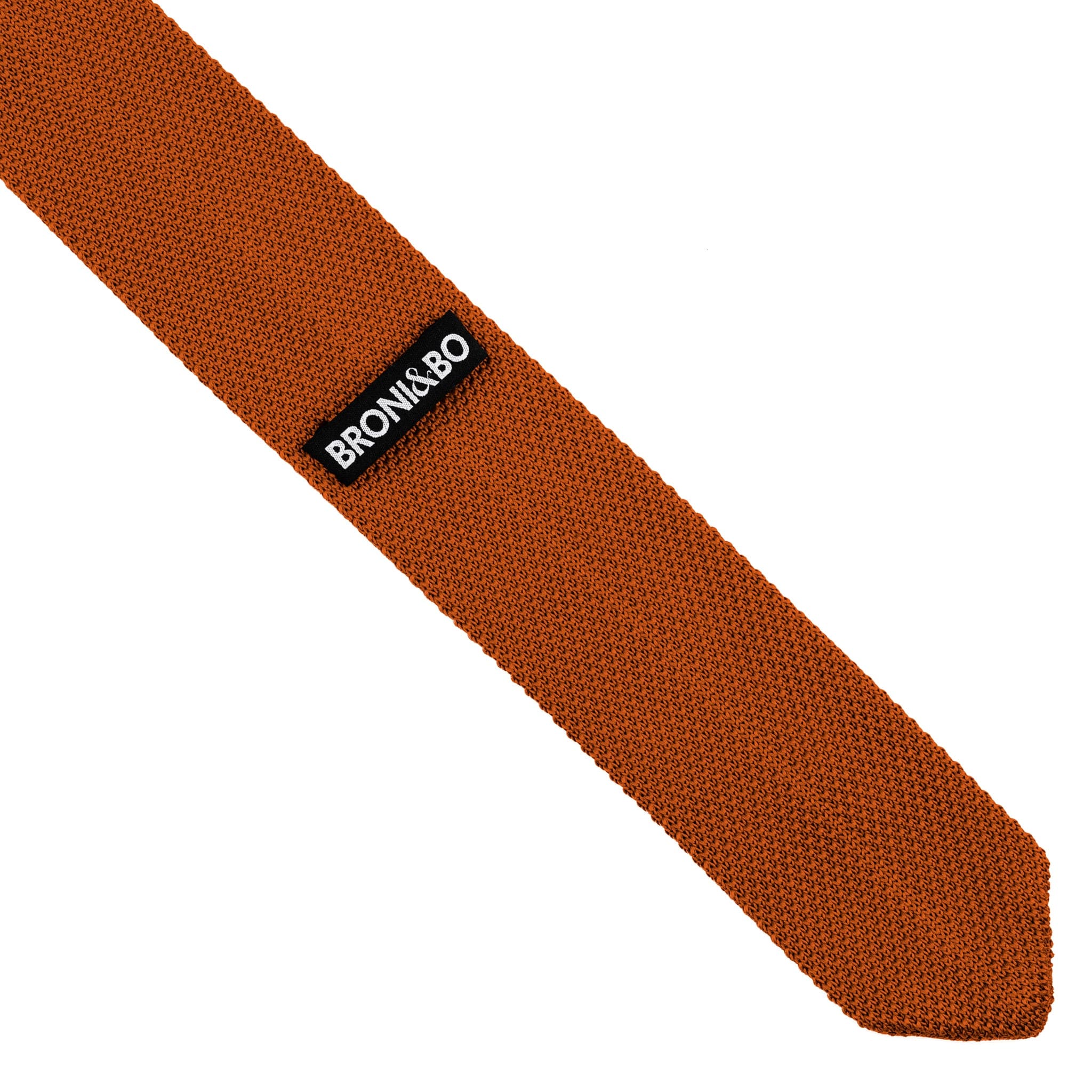 Copper knitted tie and pocket square set - Image 12