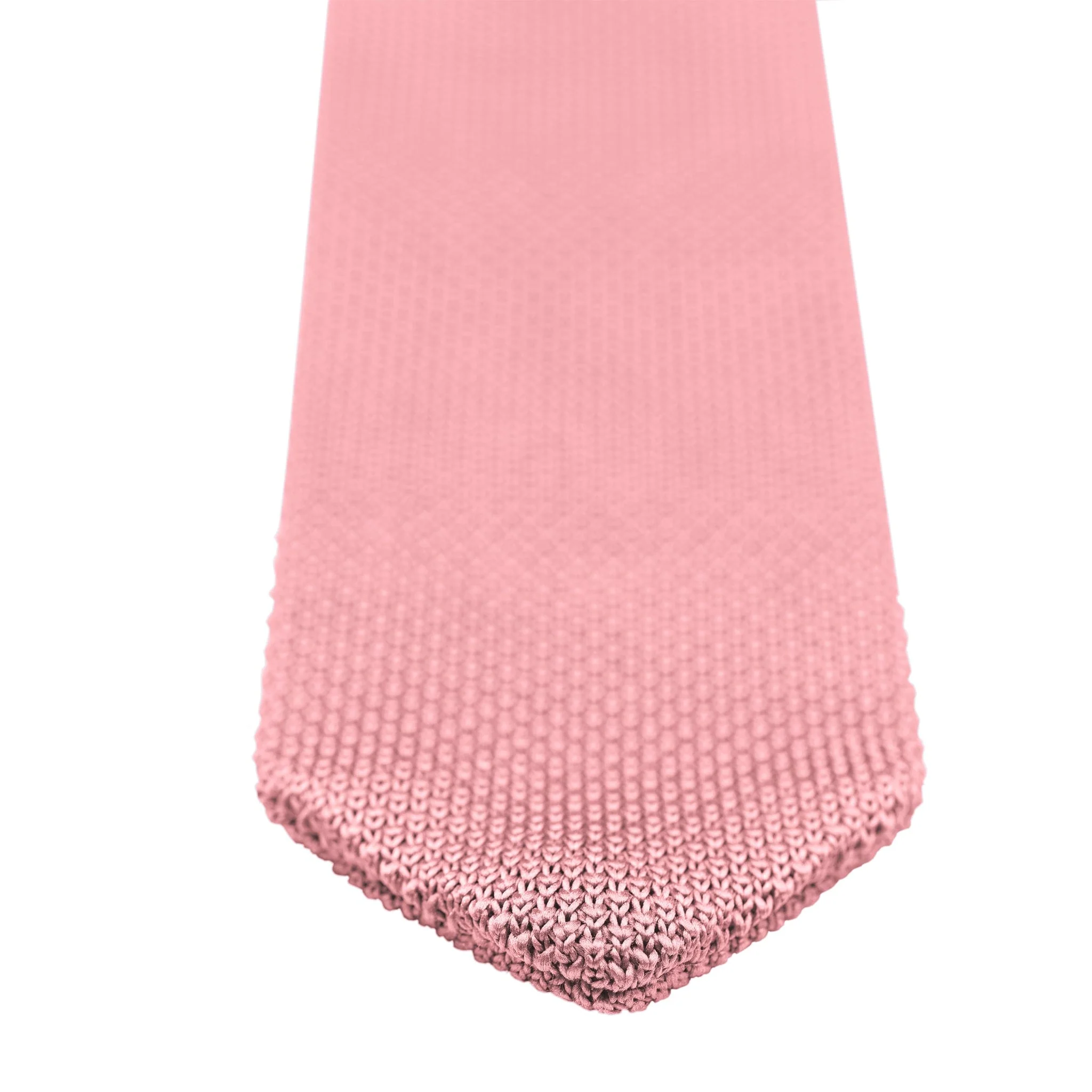 Dusty pink knitted tie and pocket square set - Image 11