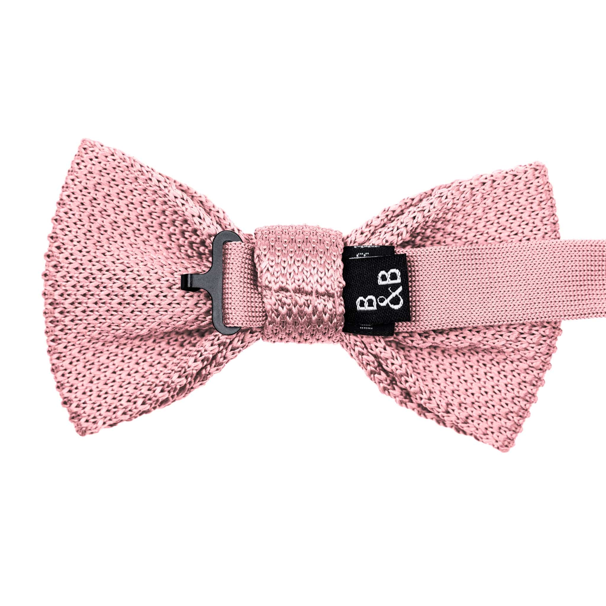 Dusty pink knitted bow tie - Image 5