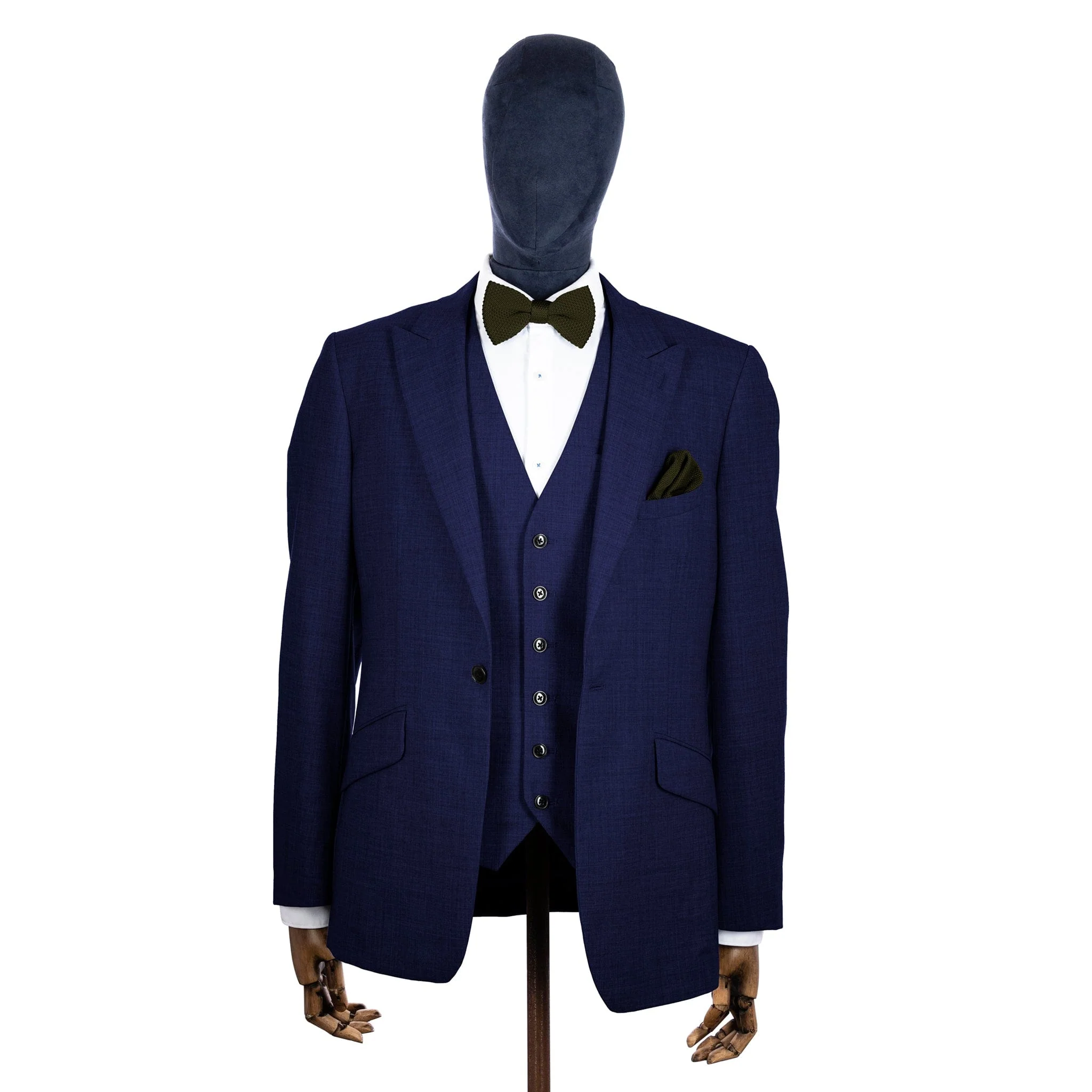 Moss green knitted bow tie - Image 3