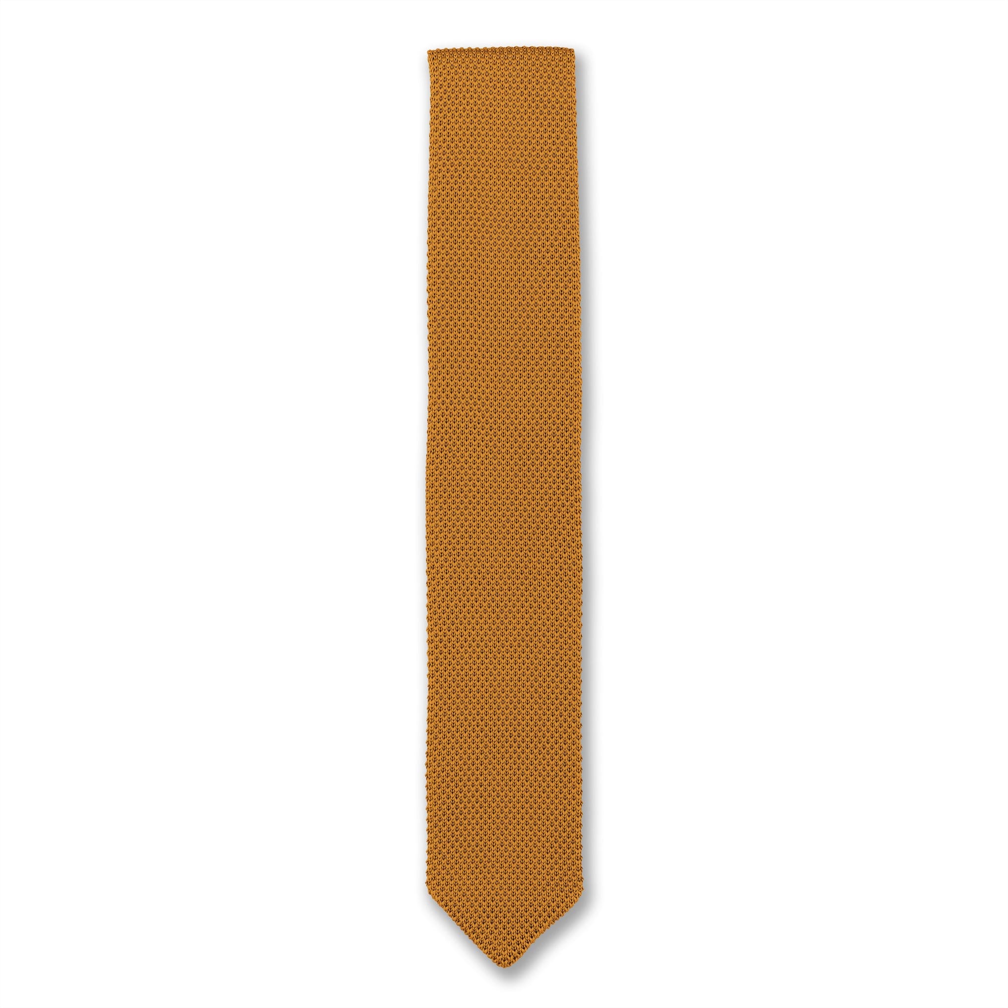 Orange ember knitted tie and pocket square set - Image 13