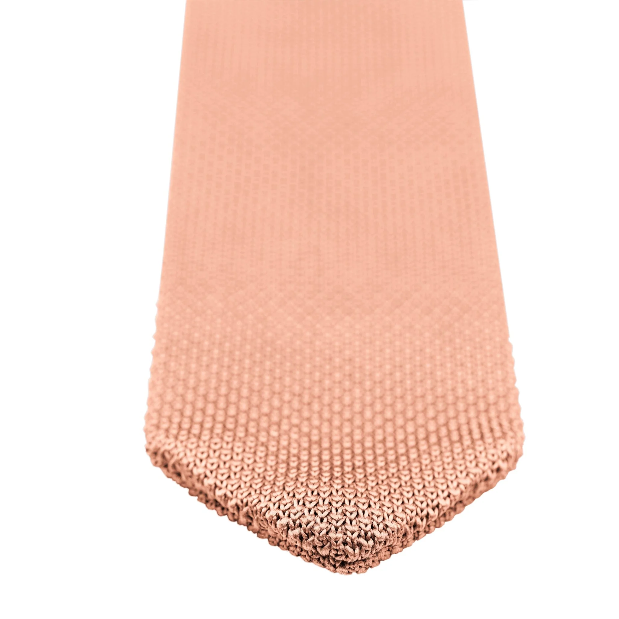 Rose quartz knitted tie and pocket square set - Image 11