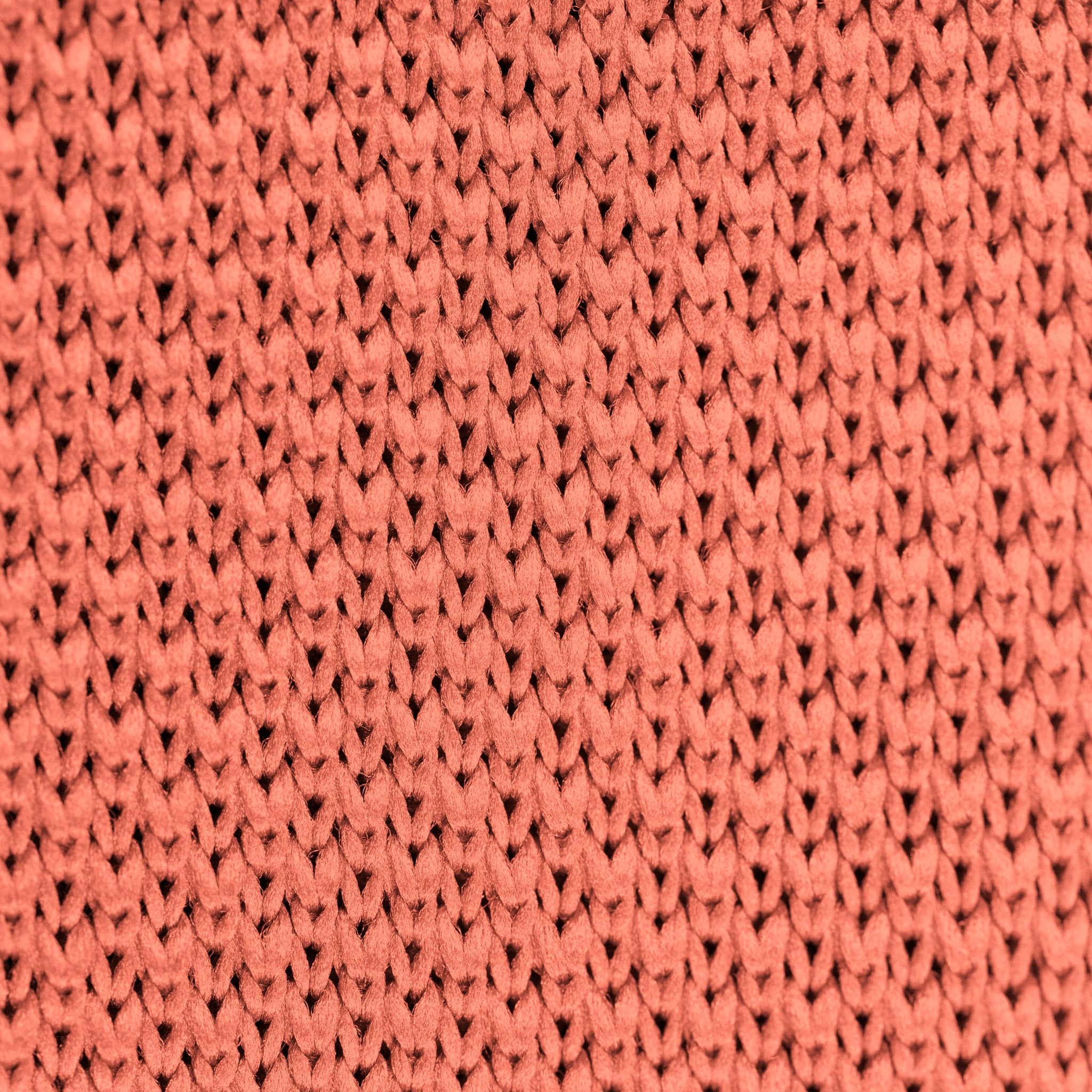 Rustic orange knitted tie and pocket square set - Image 14