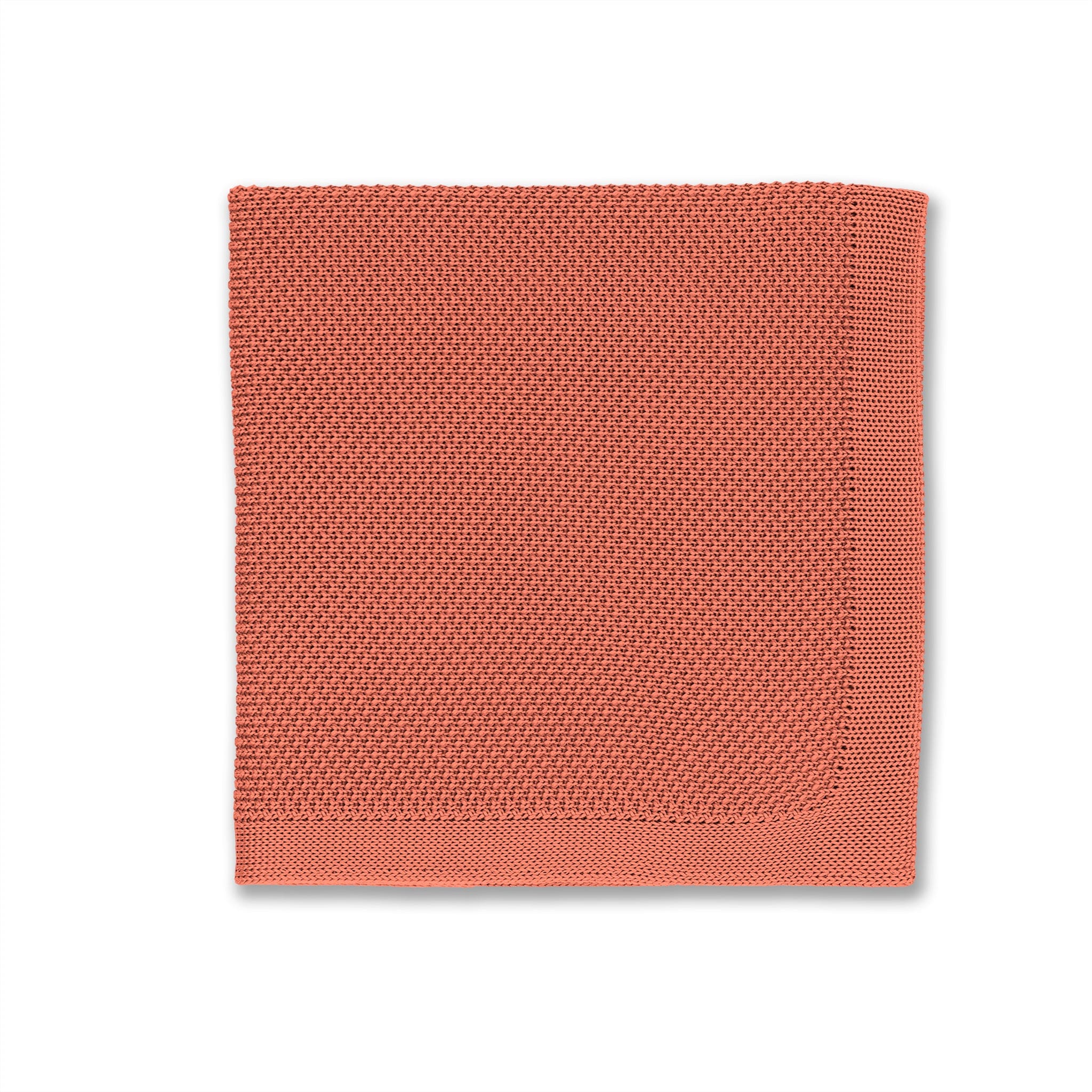 Rustic orange knitted tie and pocket square set - Image 9