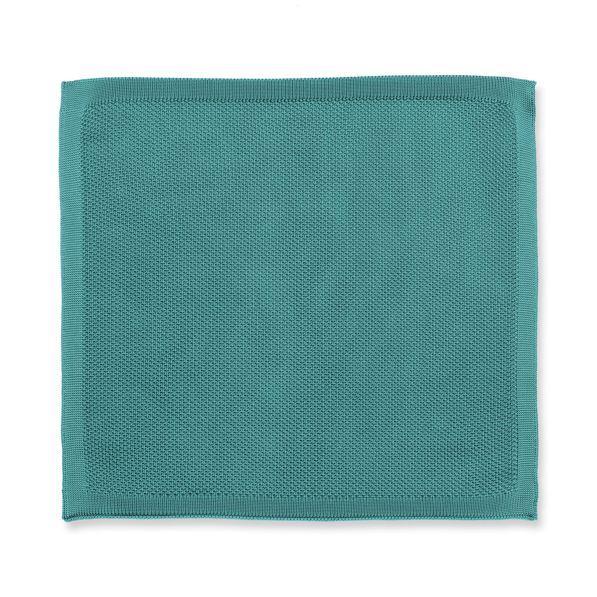 Teal knitted tie and pocket square set - Image 10