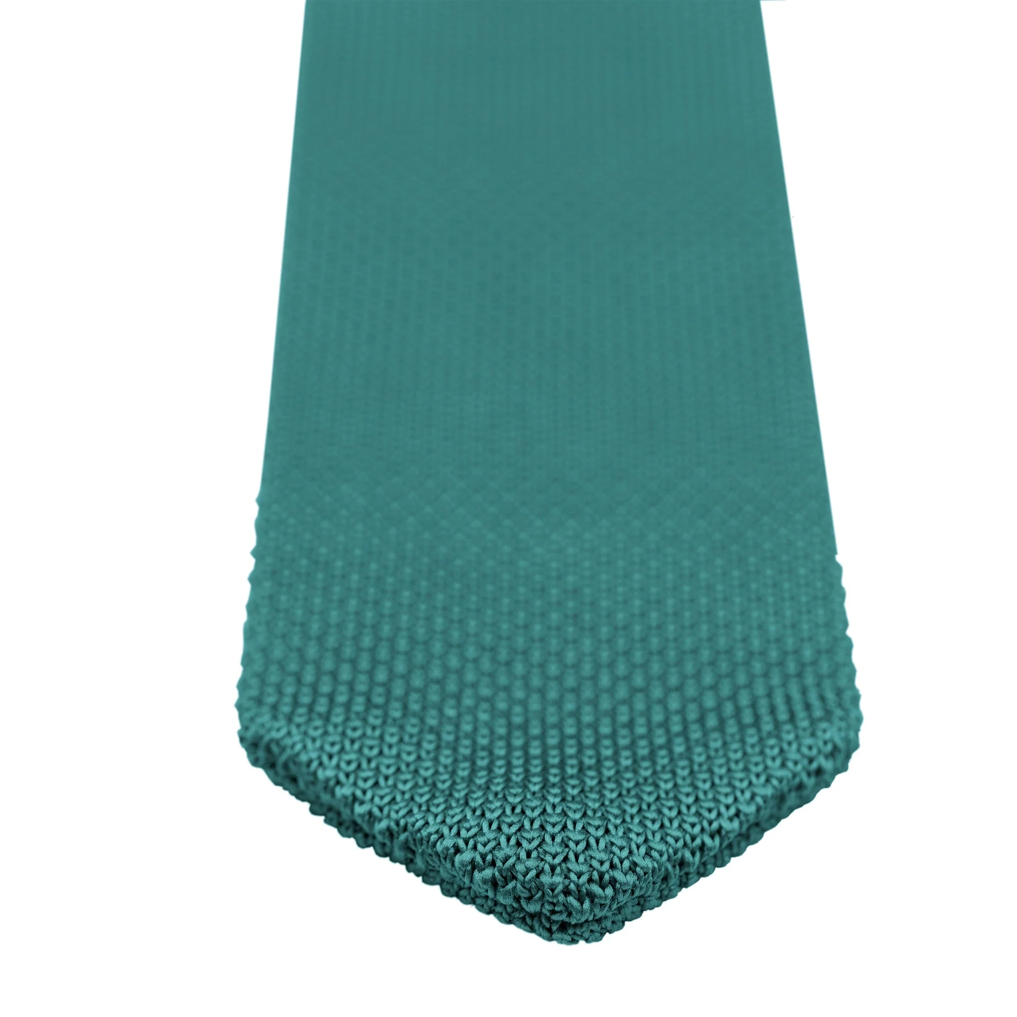 Teal knitted tie and pocket square set - Image 11
