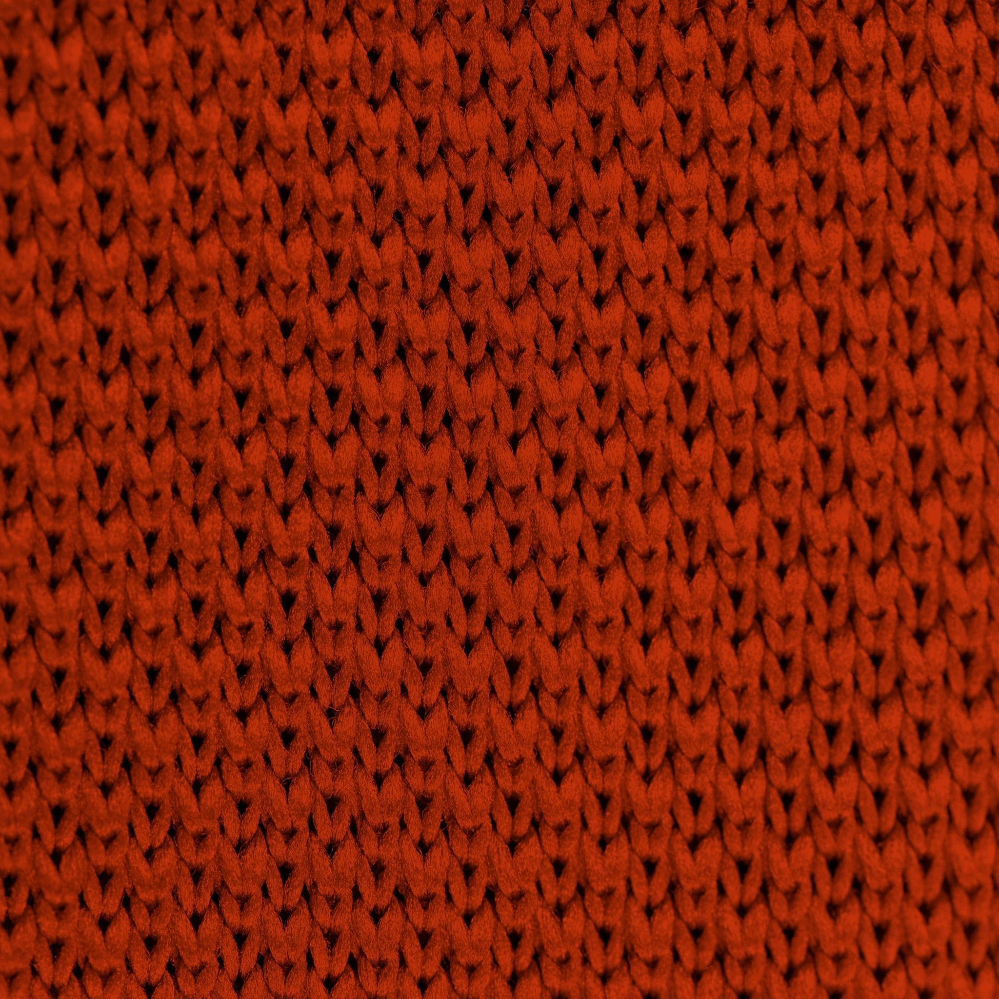 Terracotta knitted tie and pocket square set - Image 13